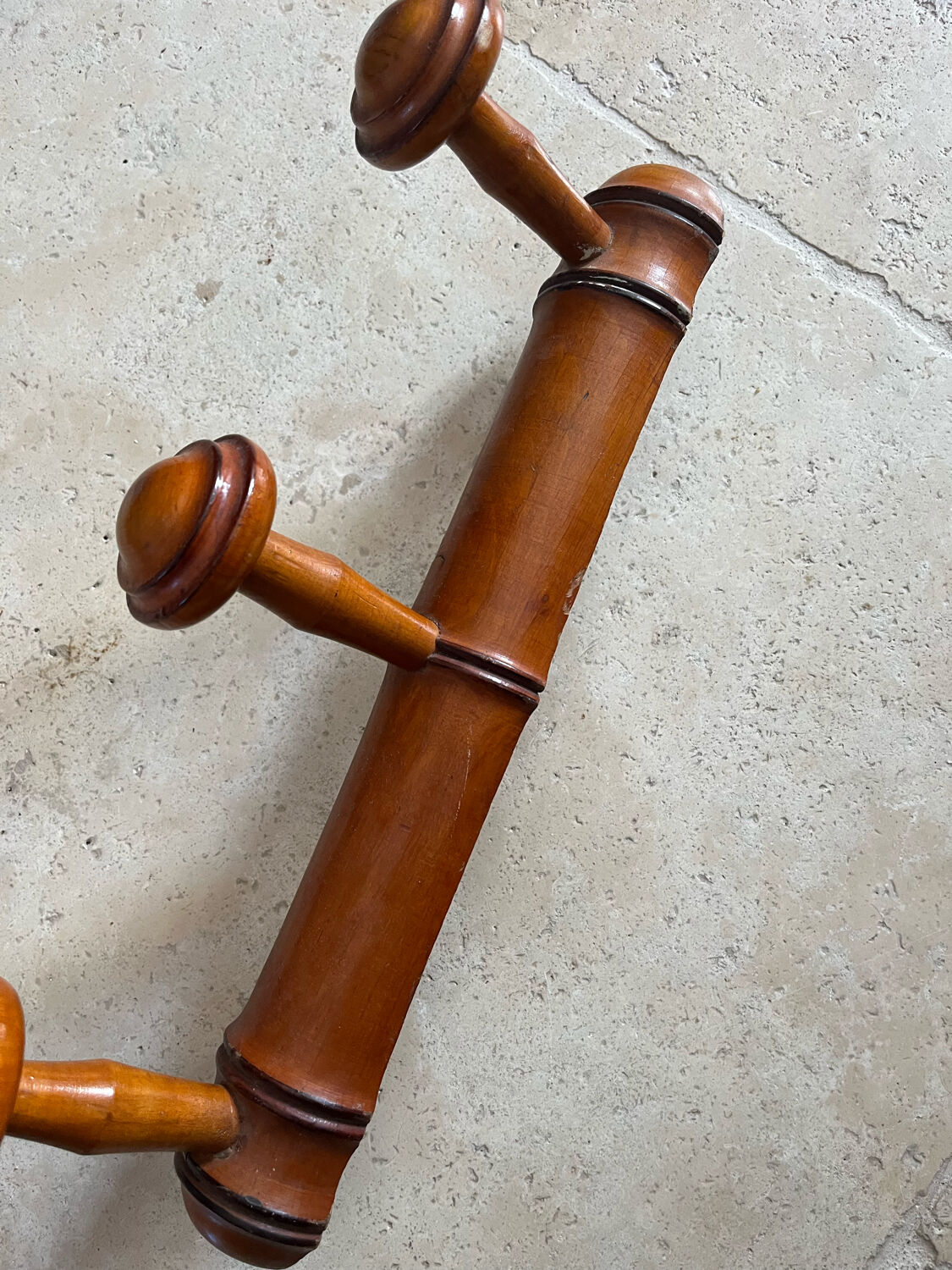 Coat rack hook wood