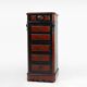 Rare Antique French chest of drawers in wood, burl veneer and marble, ca. 1