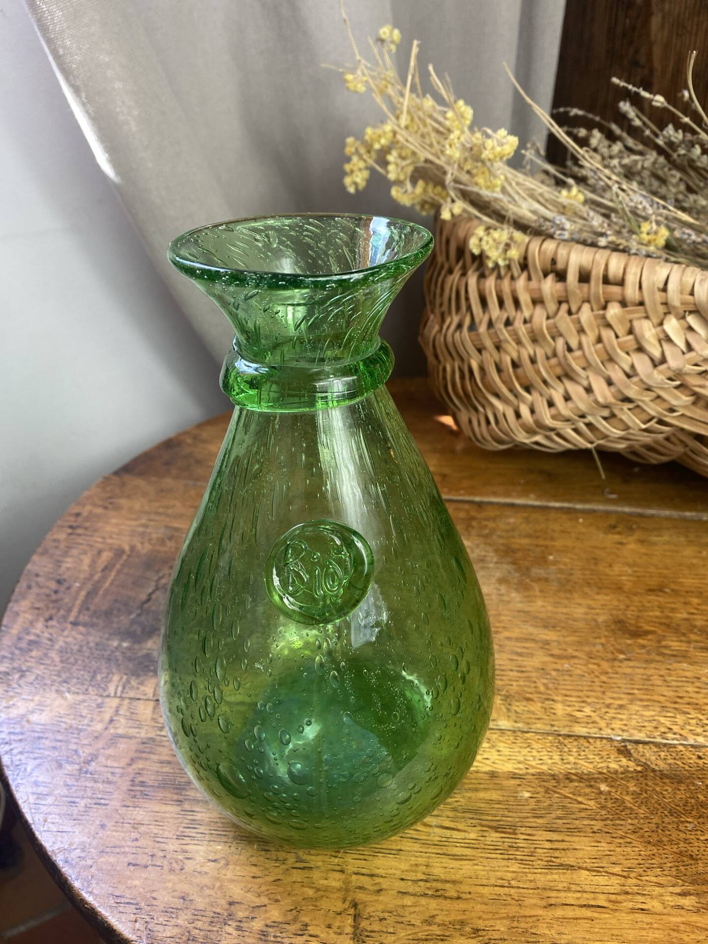Blown glass bubble carafe Biot