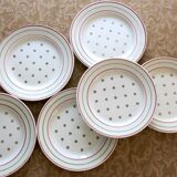 6 assiettes à dessert Lunéville modèle " Yveline"