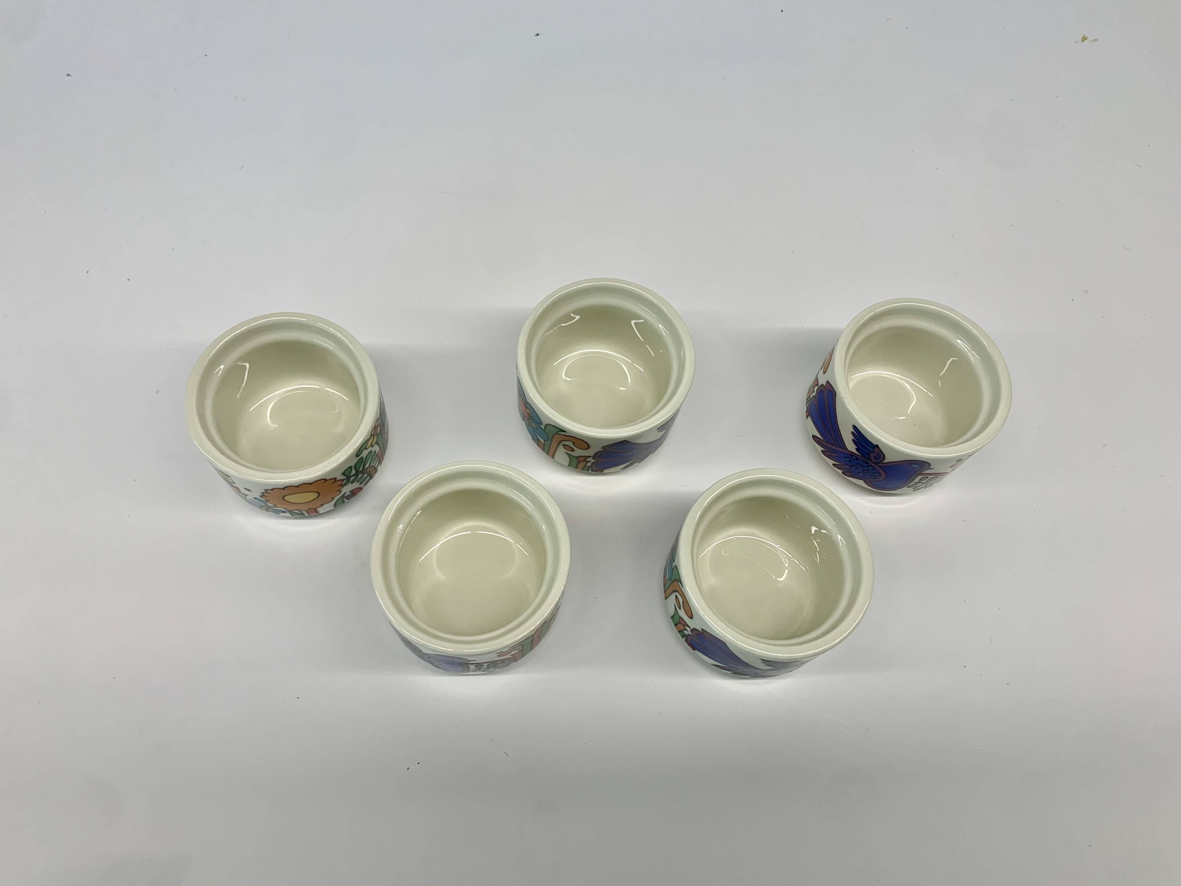 Ensemble de 5 coquetiers Villeroy & Boch Acapulco
