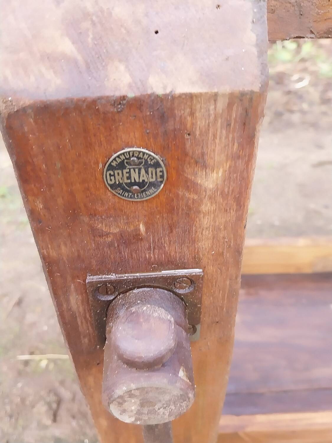 Wooden carpenter's workbench