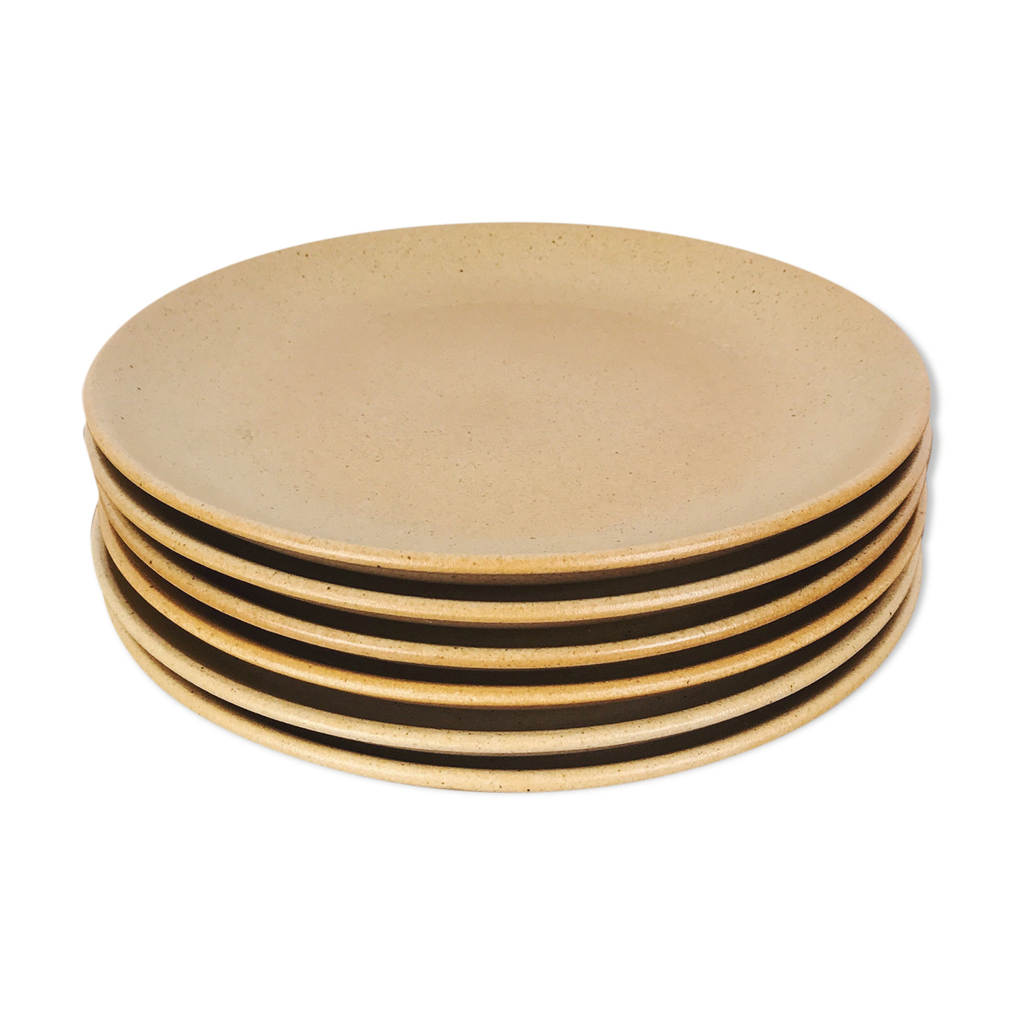 Lot de 6 assiettes en grès - Marque Granit