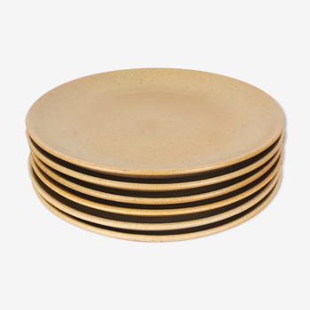 Set of 6 stoneware plates - Brand Granit