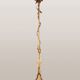 Large Gothic brass chandelier with 6 lights, 1940s.