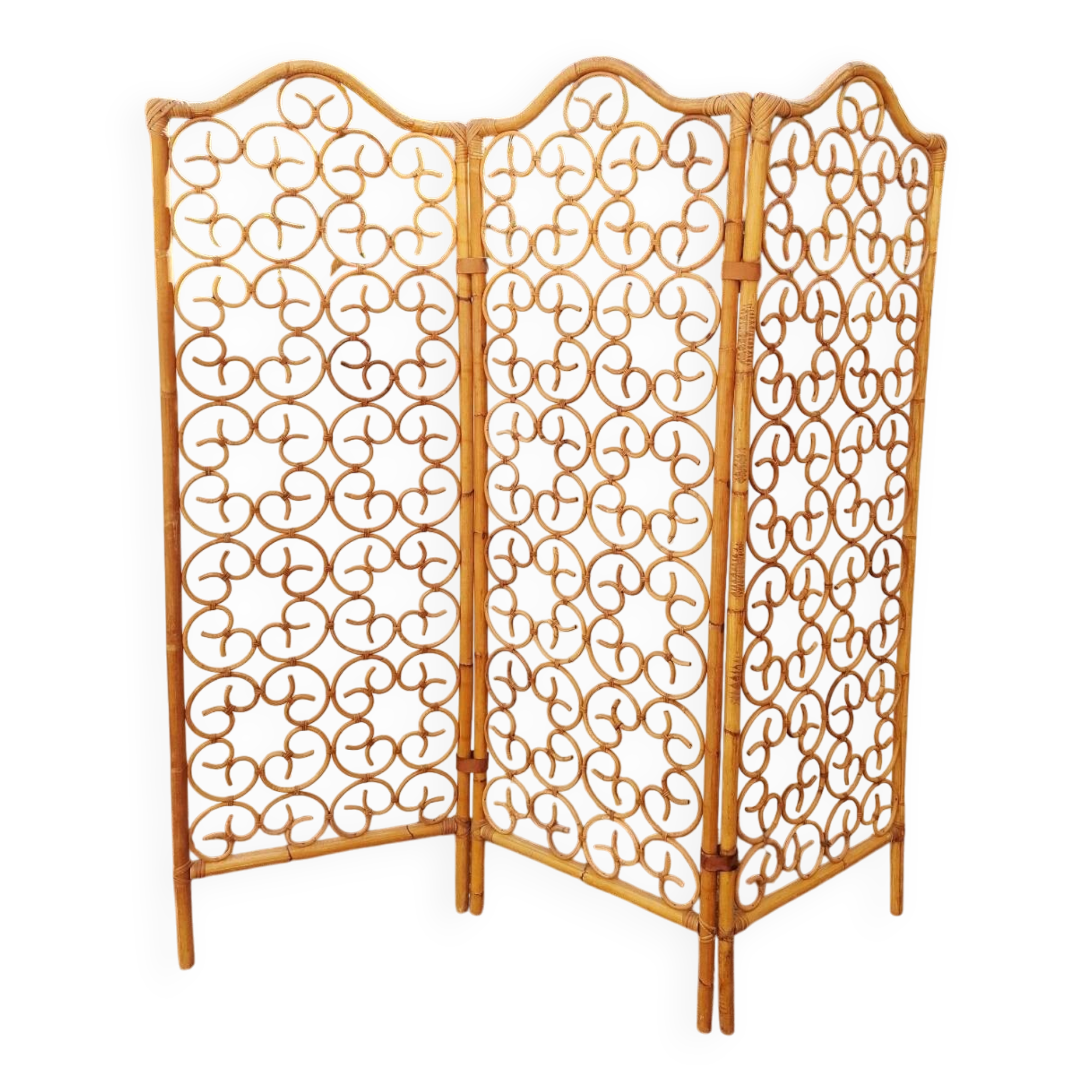 Rattan screen 1960 by Bonacina (Italy)