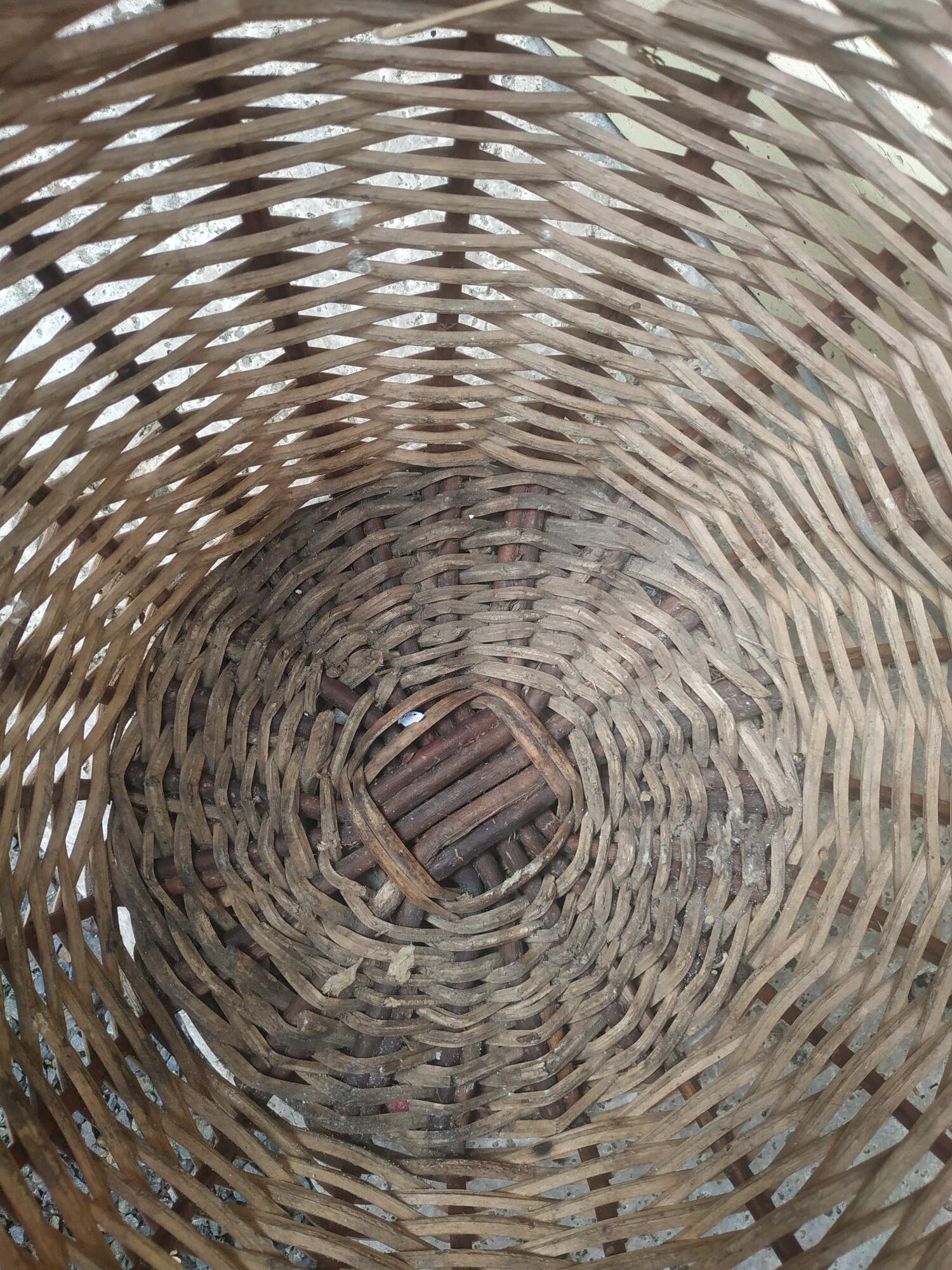 Handmade antique wicker basket