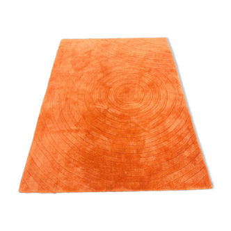 Tapis vintage en laine orange 140x200cm