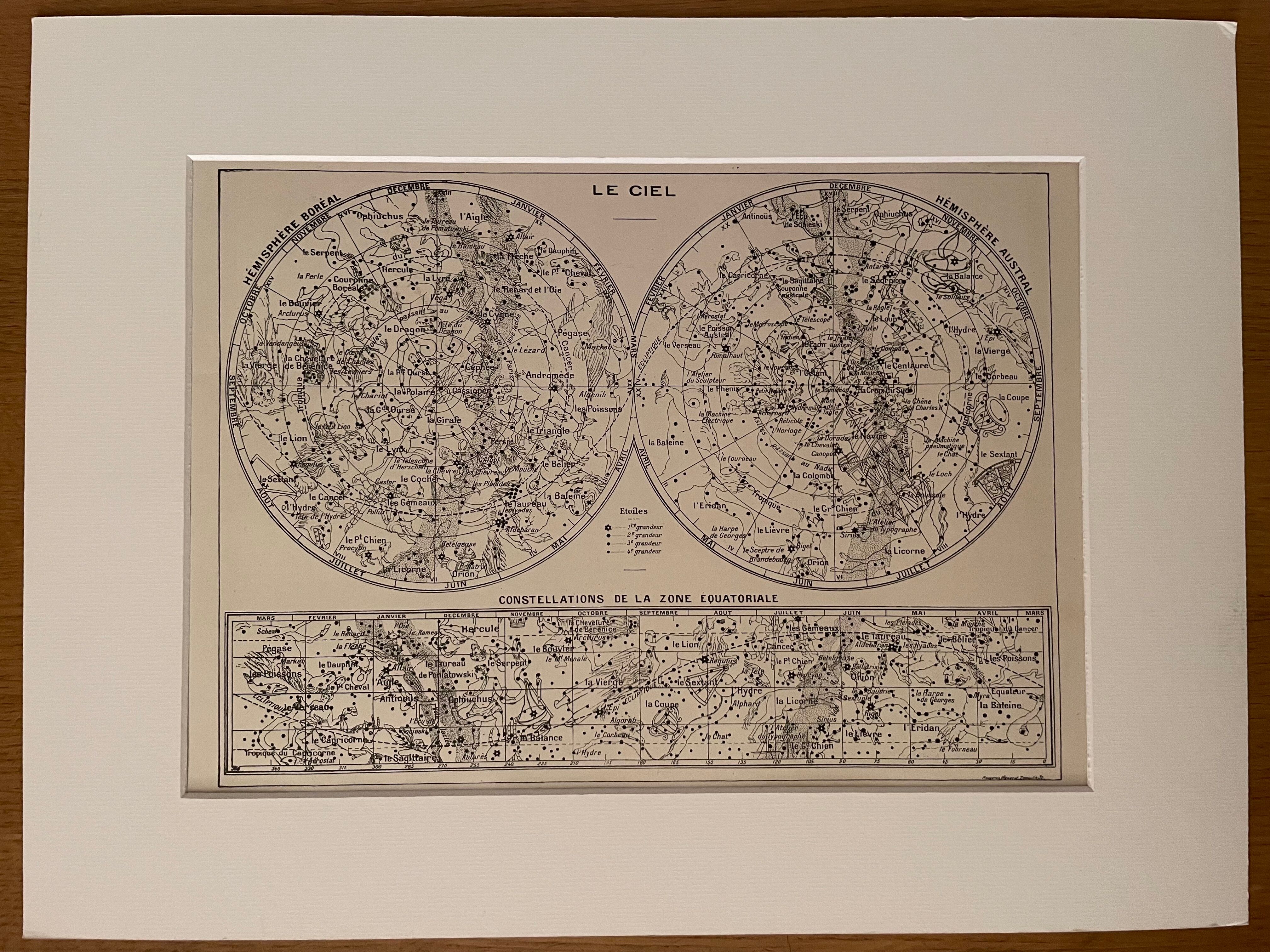 Lithograph on the sky 1900