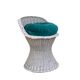 Vintage woven wicker stool 1950