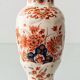Pair of "Pijnacker" Imari Style Table Lamps from Royal Delft, Hand-Painted with Silk Shades