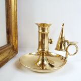 Golden brass candlestick