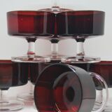 Set of 8 Champagne glasses model Sweden Rubis Luminarc