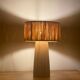 Minimalist bedside lamp raffia