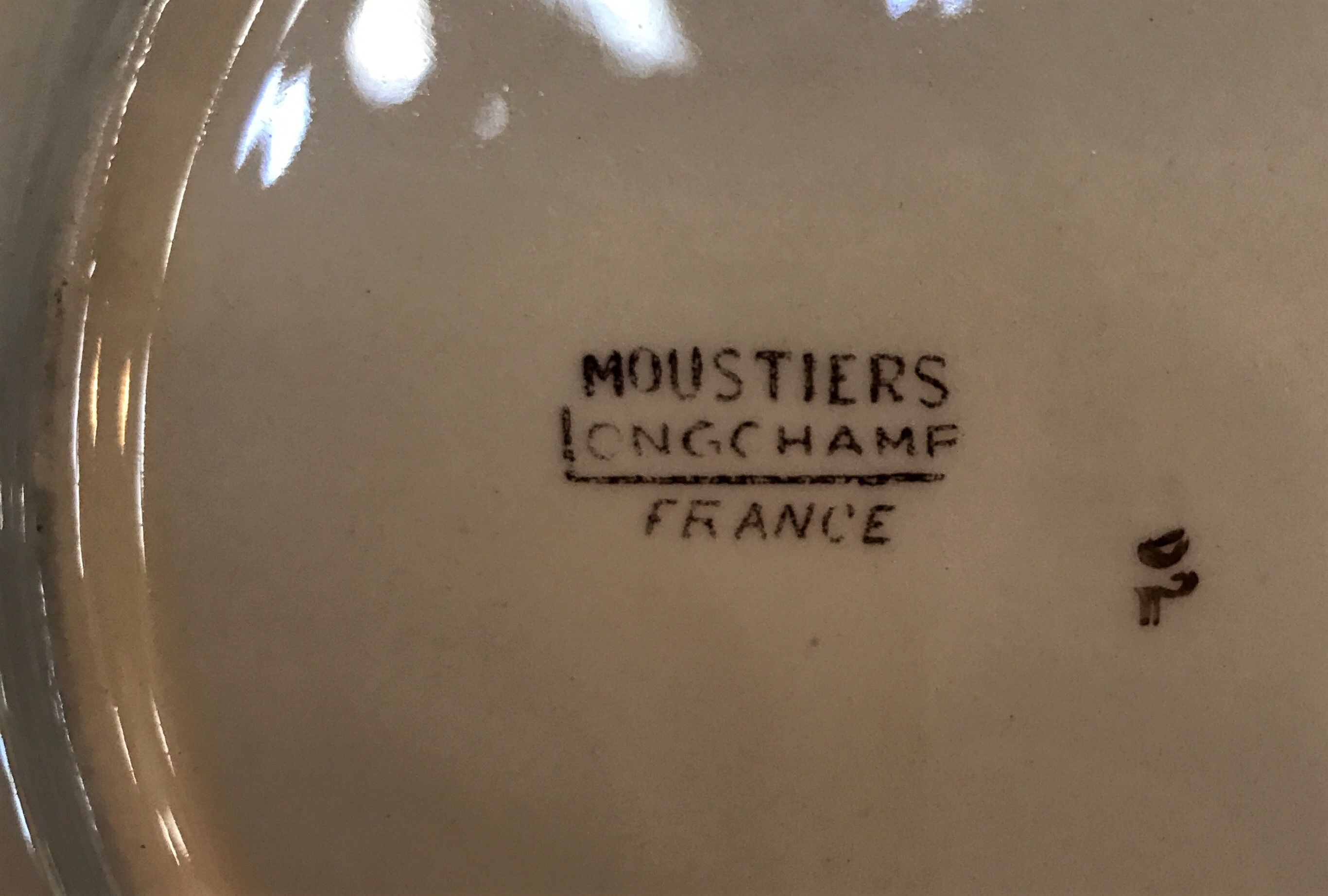 Lot de 9 assiettes Longchamp Moustiers