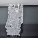 Limburg vase with ice cube effect in glass, Germany, 1970