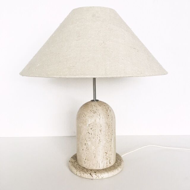 Table lamp travertine, 1970s