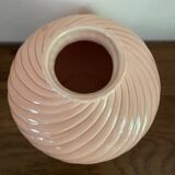 Powder pink art deco ball vase
