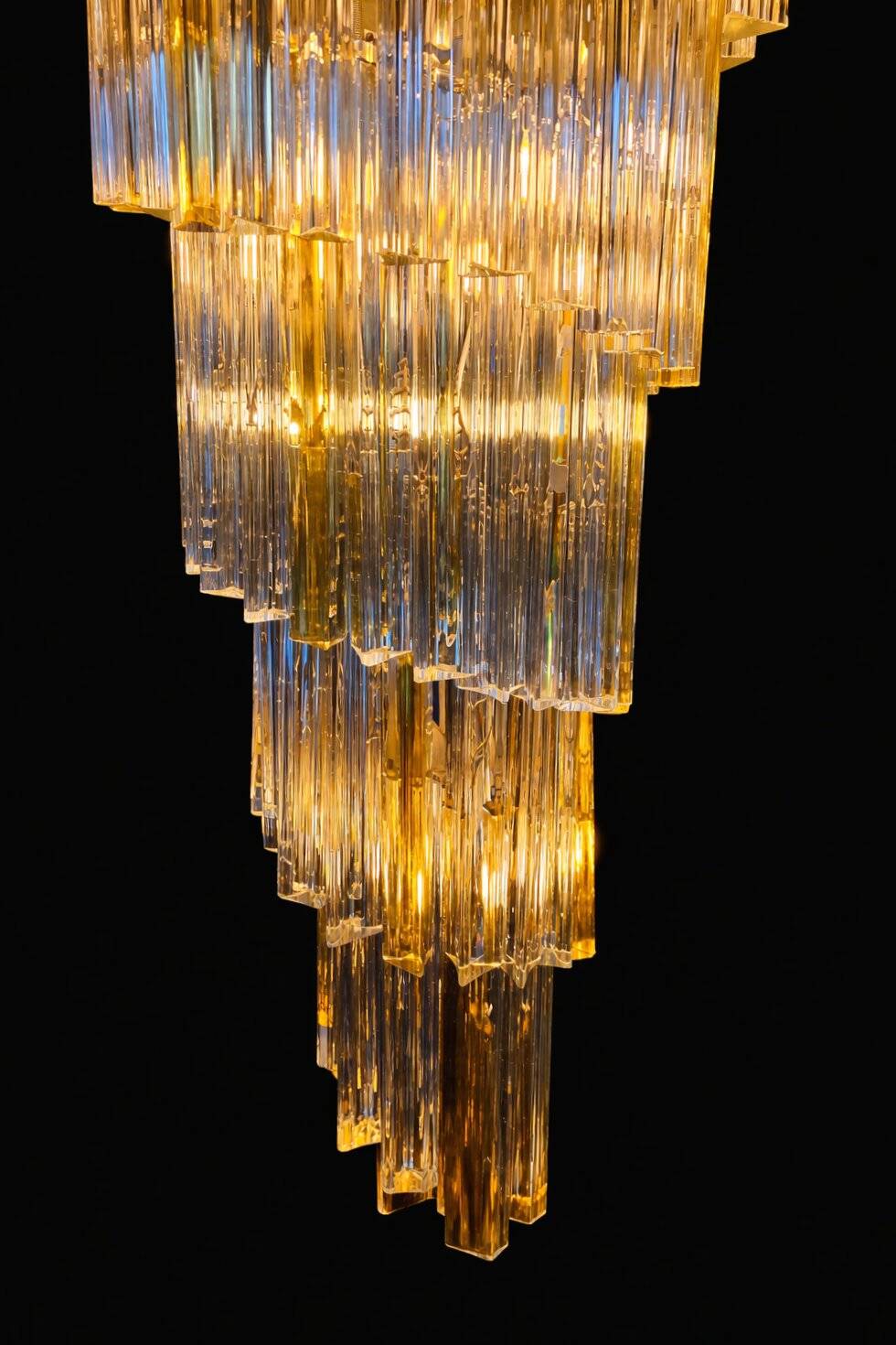 Monumental large chandelier Venini Murano glass 140cm