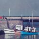 Countersigned lithograph couliou jean yves port de sauzon a belle ile