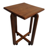Table d'appoint en chêne de l'école d'Amsterdam Art Déco
