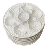 Service 6 shellfish plates - Longchamp Blanches slip