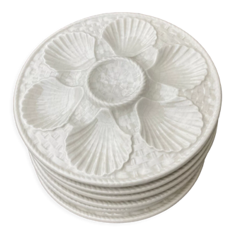 Service 6 shellfish plates - Longchamp Blanches slip