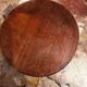 Pair of turned and carved wooden bottle coasters from the 1950s.