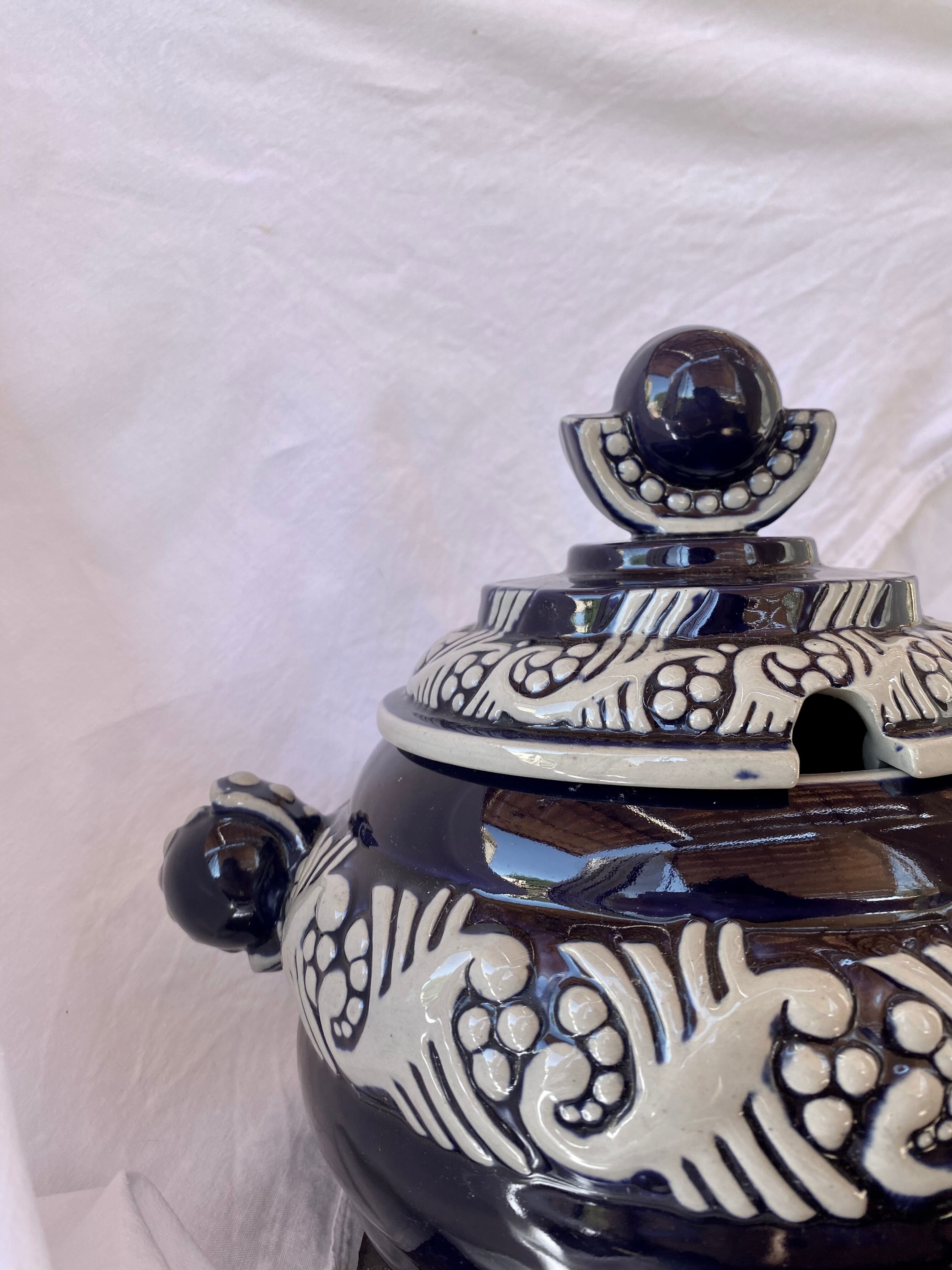 Soup bowl / Blue ceramic dish