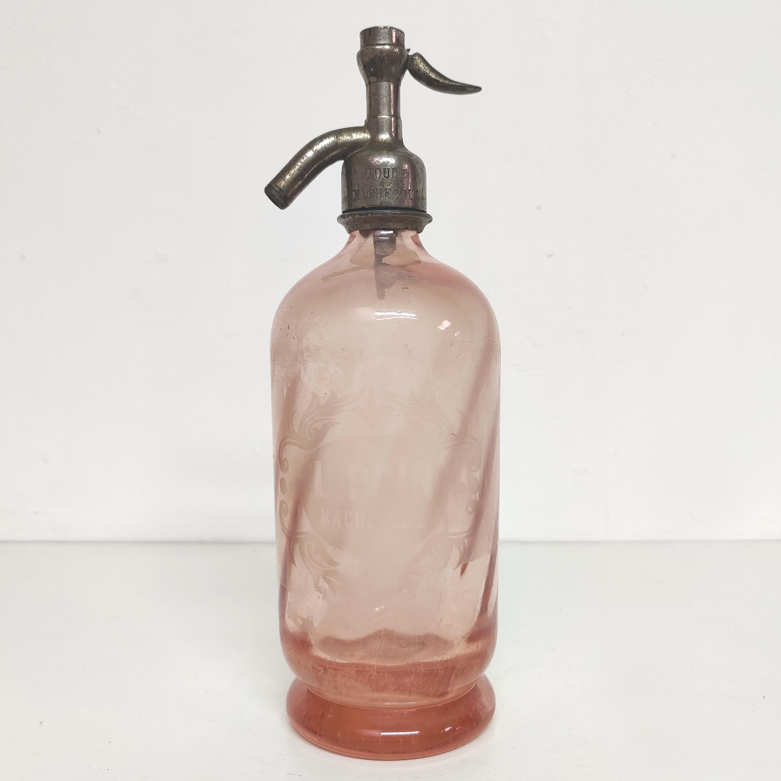 Siphon bistrot glass relief pink Machecoul Loire Atlantique