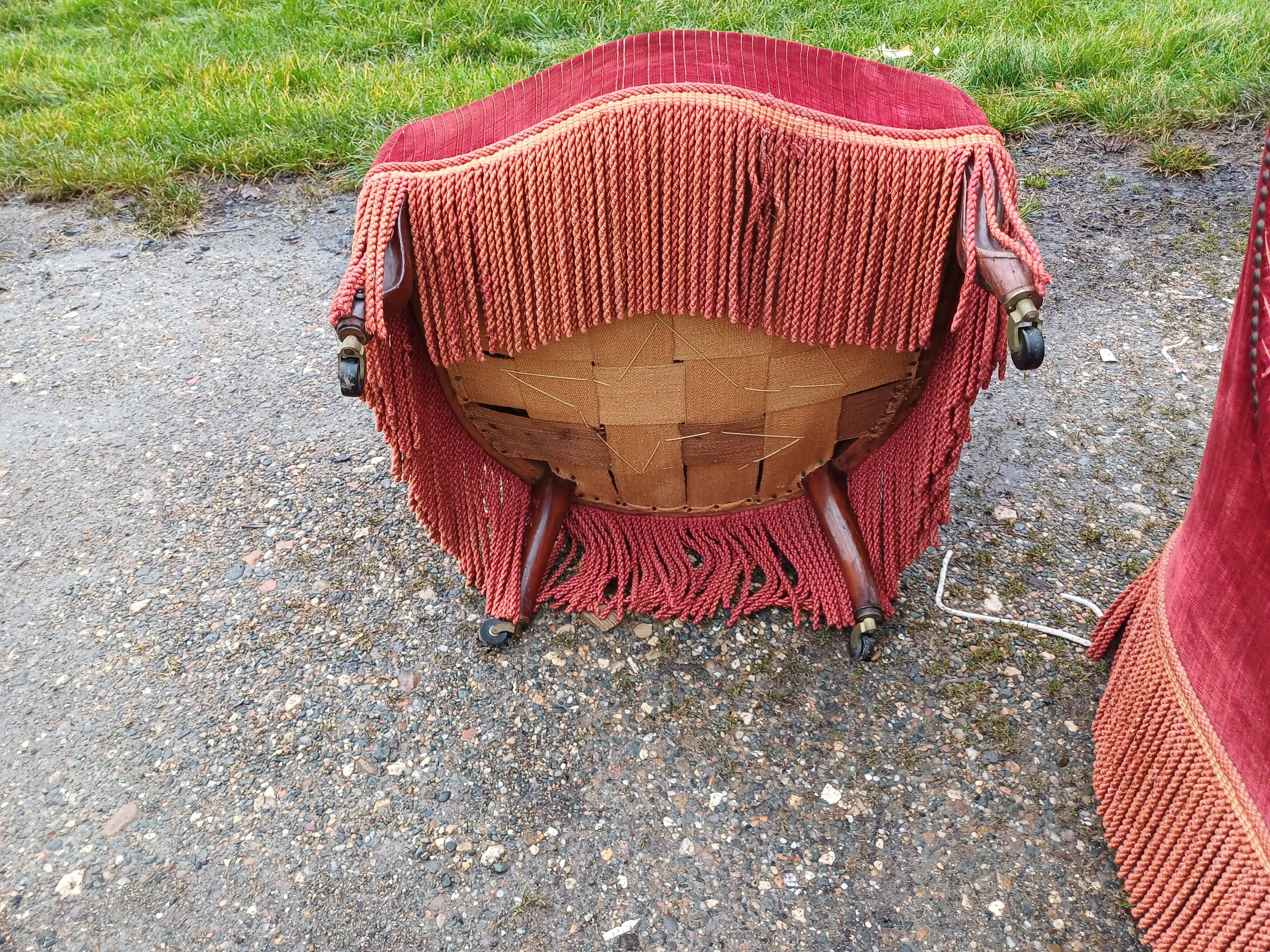 Pair of Napoleon III Frog Armchairs