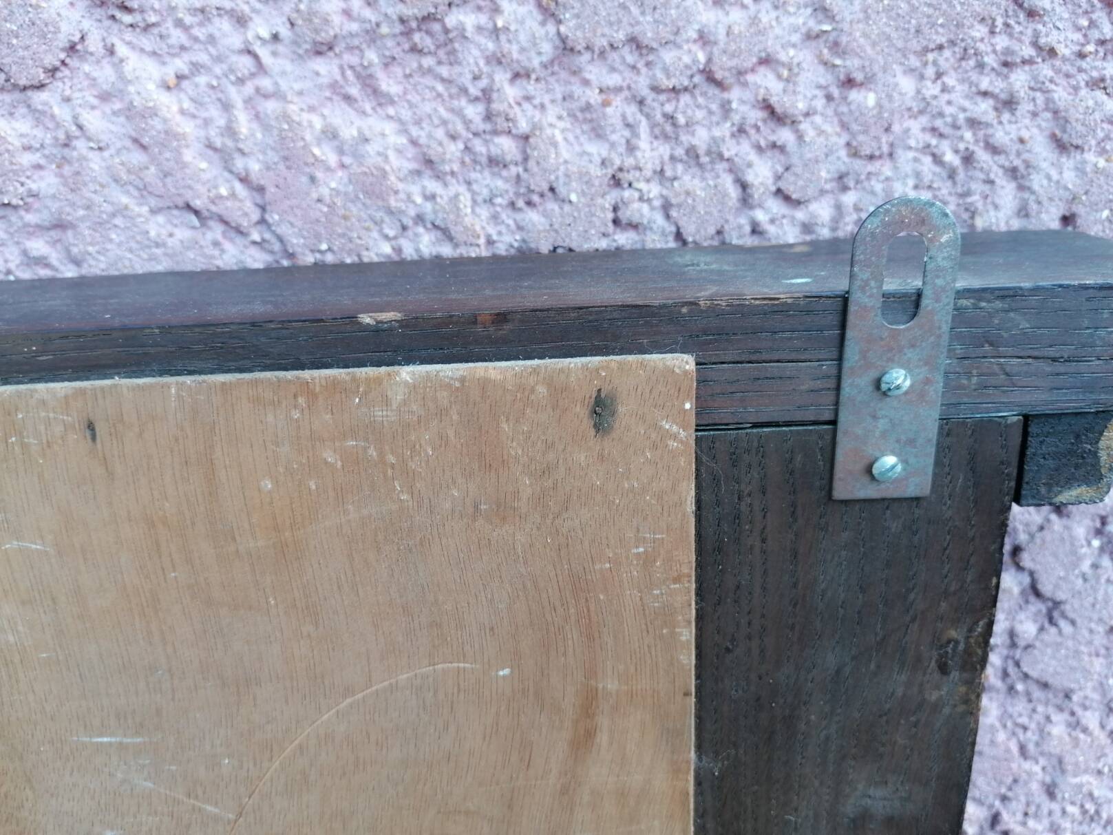 Rustic and Gothic beveled mirror