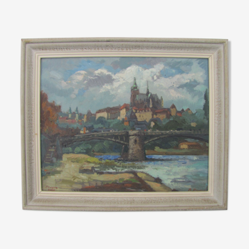 Painting - Prague - The St Charles Bridge