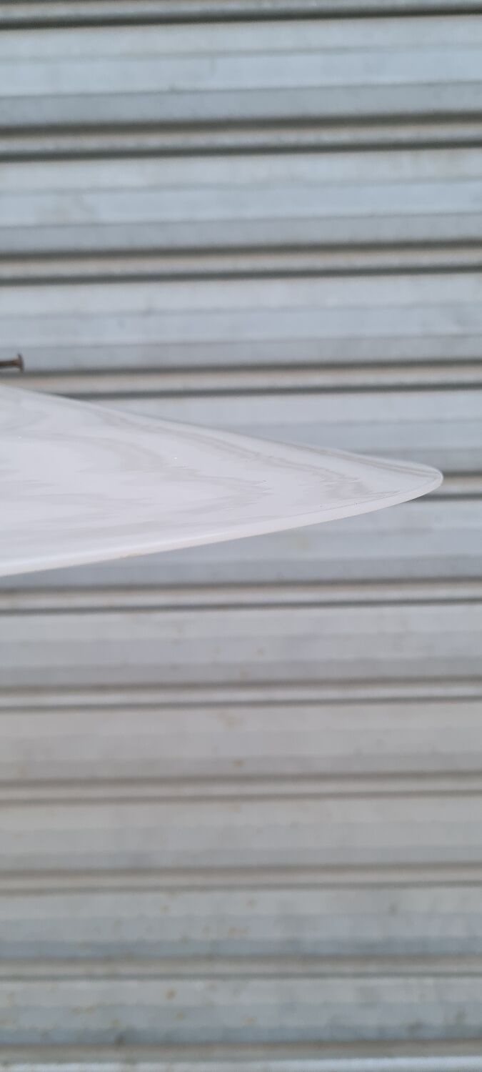 Large white opaline pendant light