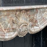 Fireplace Regency In Grey Marble Of The Ardennes, XVIIIth Century