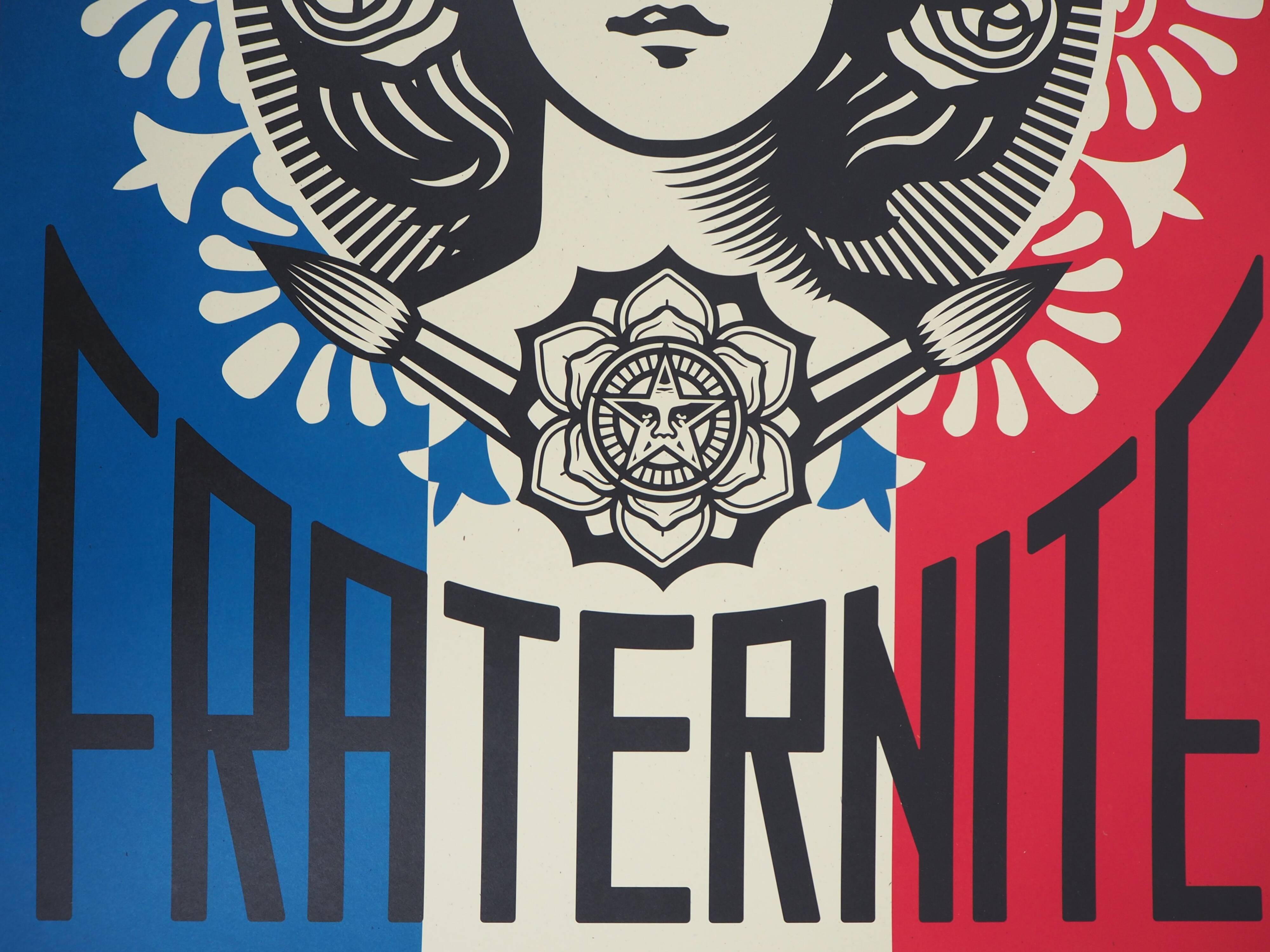 Shepard Fairey (Obey Giant): Liberty, Equality, Fraternity - Signed lithograph
