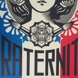 Shepard Fairey (Obey Giant): Liberty, Equality, Fraternity - Signed lithograph