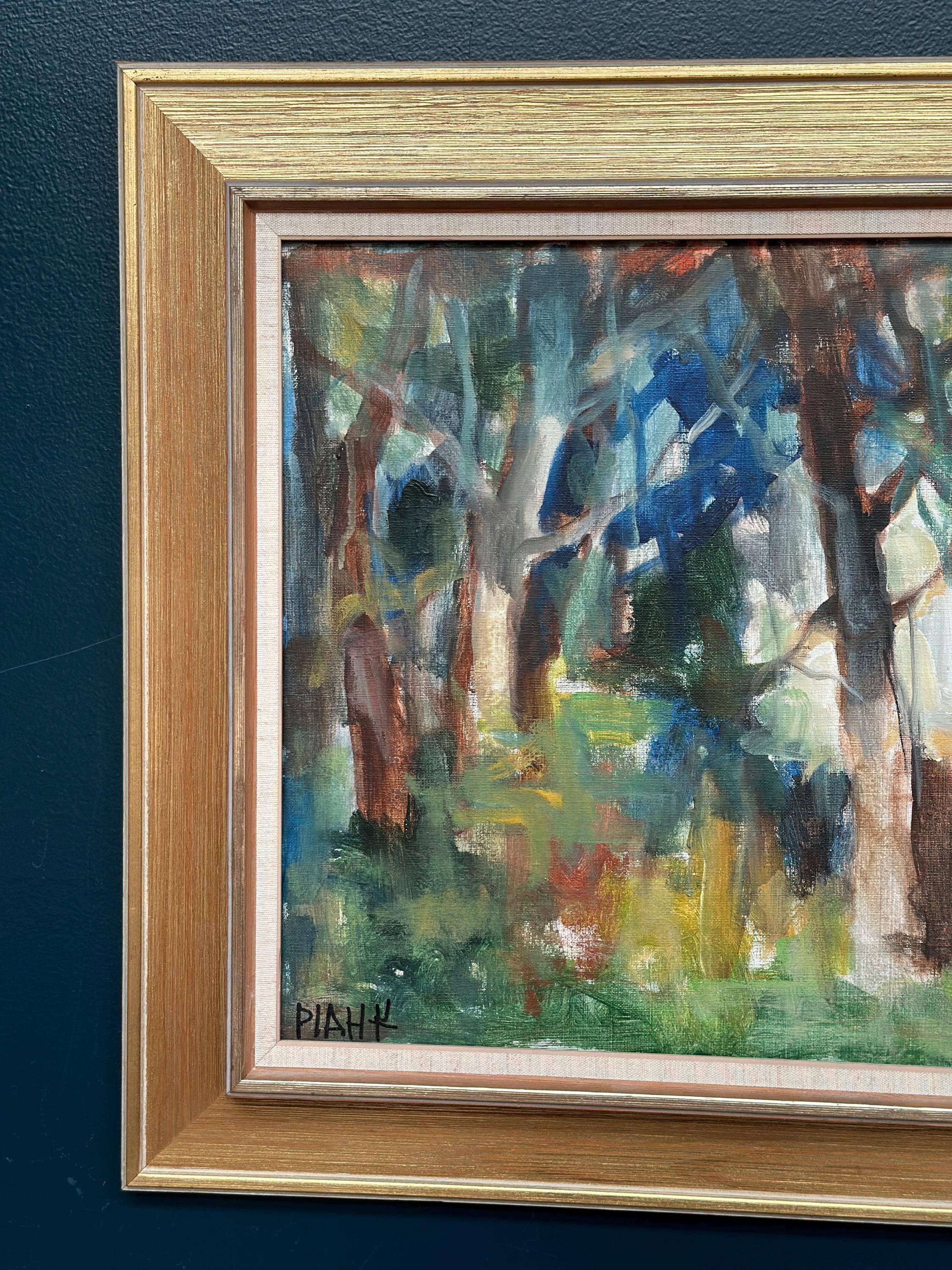 Swedish Oil on Canvas – “Neighbor’s House” by Pia Hesselmark‑Campbell