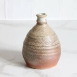 Carafe or vase in ancient glazed stoneware French pottery.