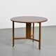 André Sornay round mahogany table, Sornay Furniture 1960