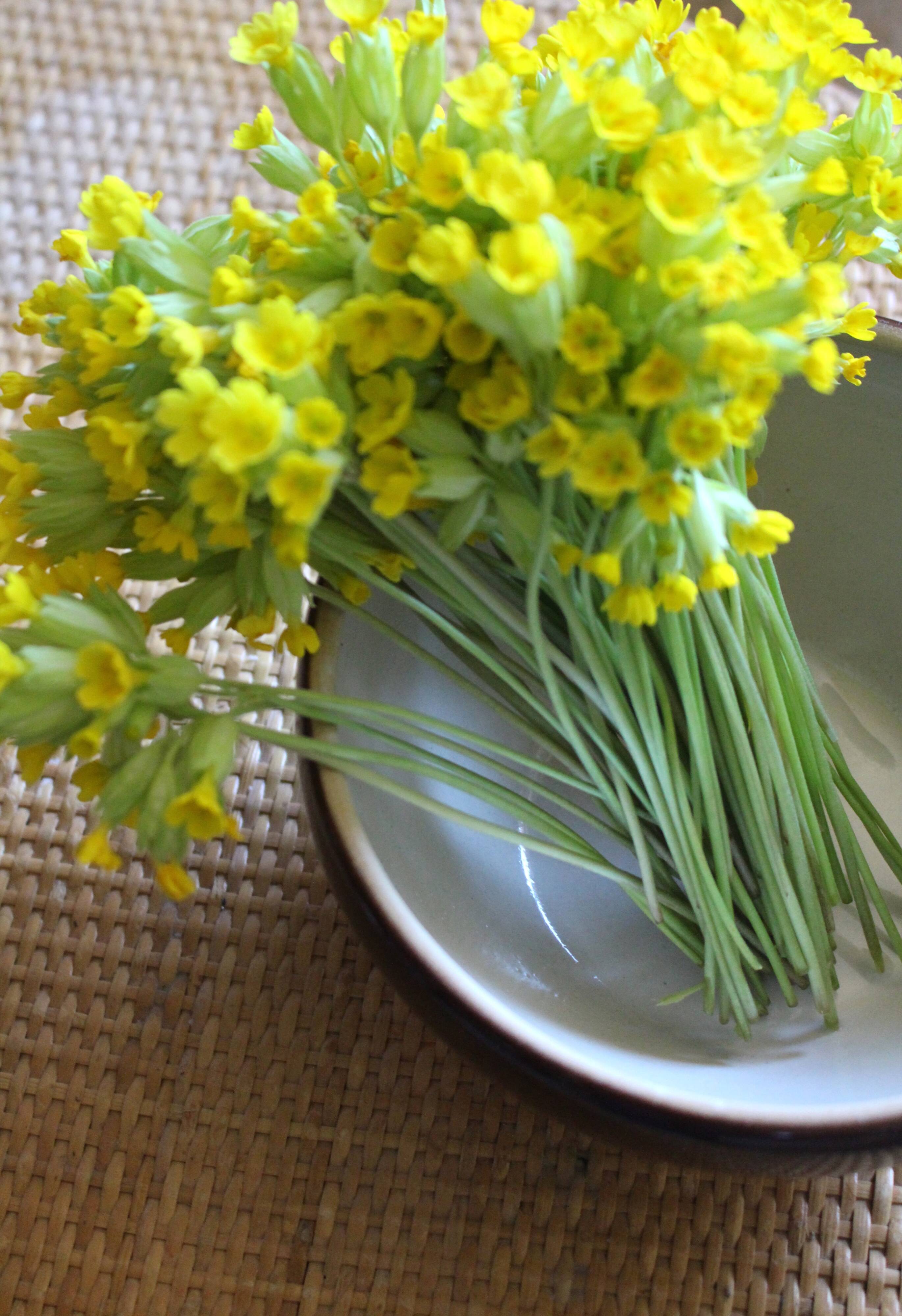 Two-tone vintage stoneware salad bowl from Digoin.