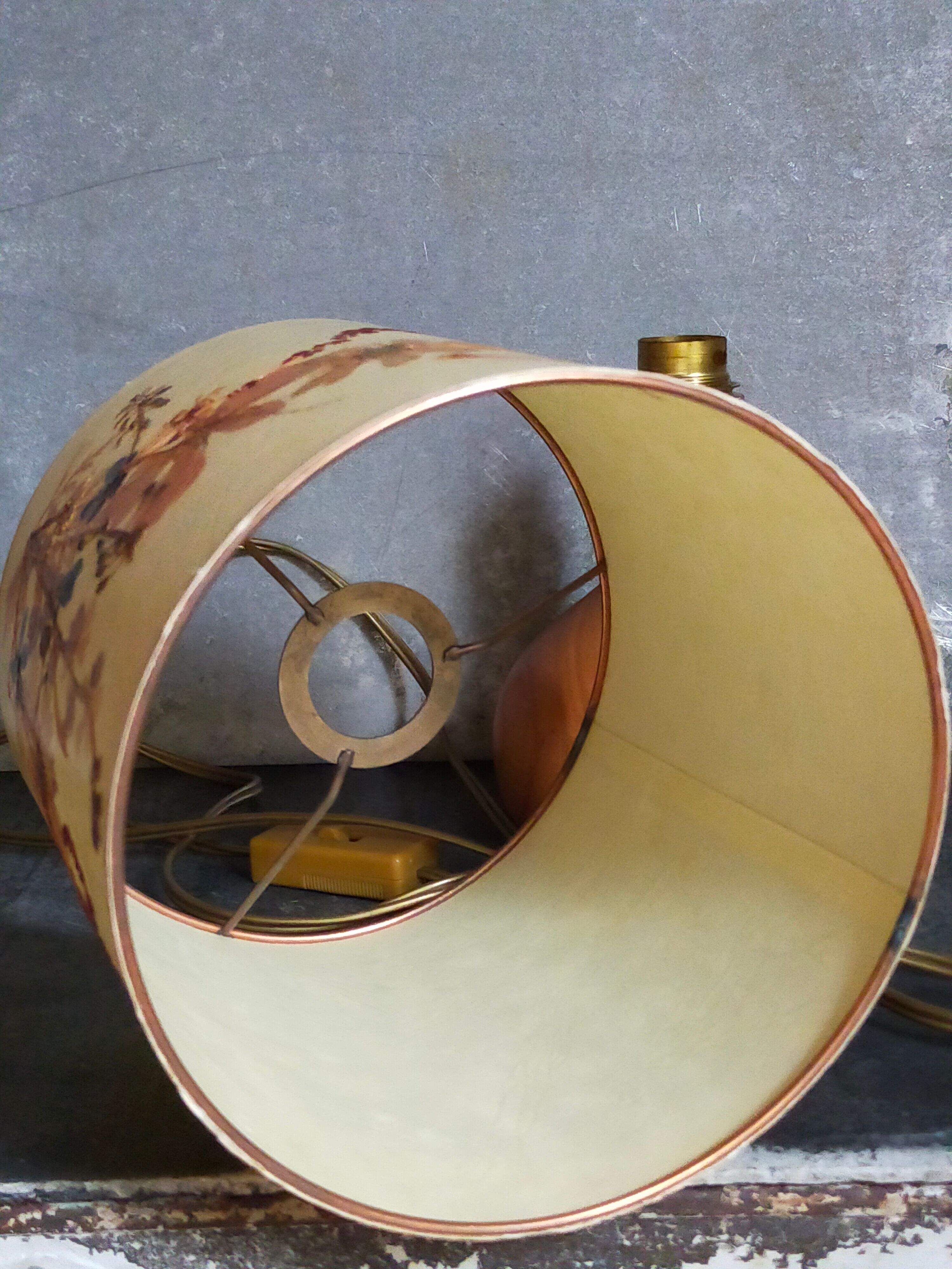 Lampe de chevet en bois vintage