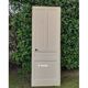 Eight old communication doors, solid and glazed, made of solid wood.