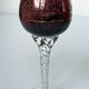 Set of 3 colored wine glasses - Ruby, red, green, gold and twisted foot