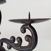 Old enamelled cast iron chandelier