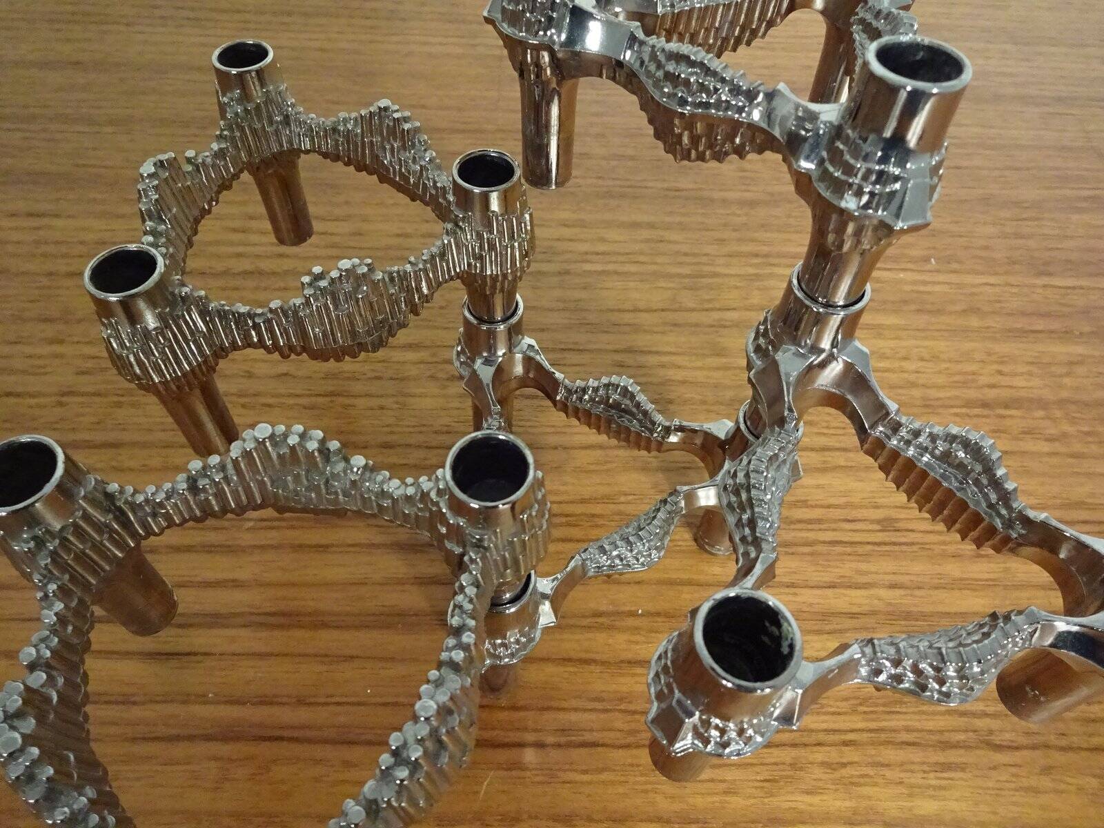 Candleholders by Ceasar Stoffi & Fritz Nagel for BMF, 1960s, Set of 6