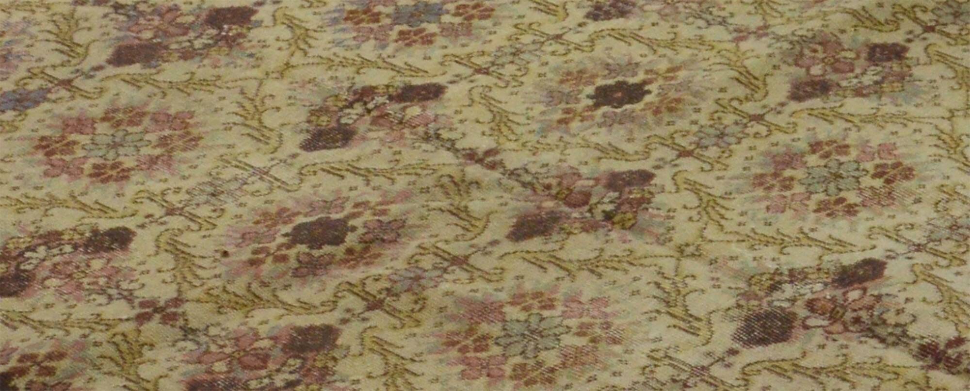 One-of-a-kind turkish handwoven vintage rug - rustic vintage charm 275x 147 cm