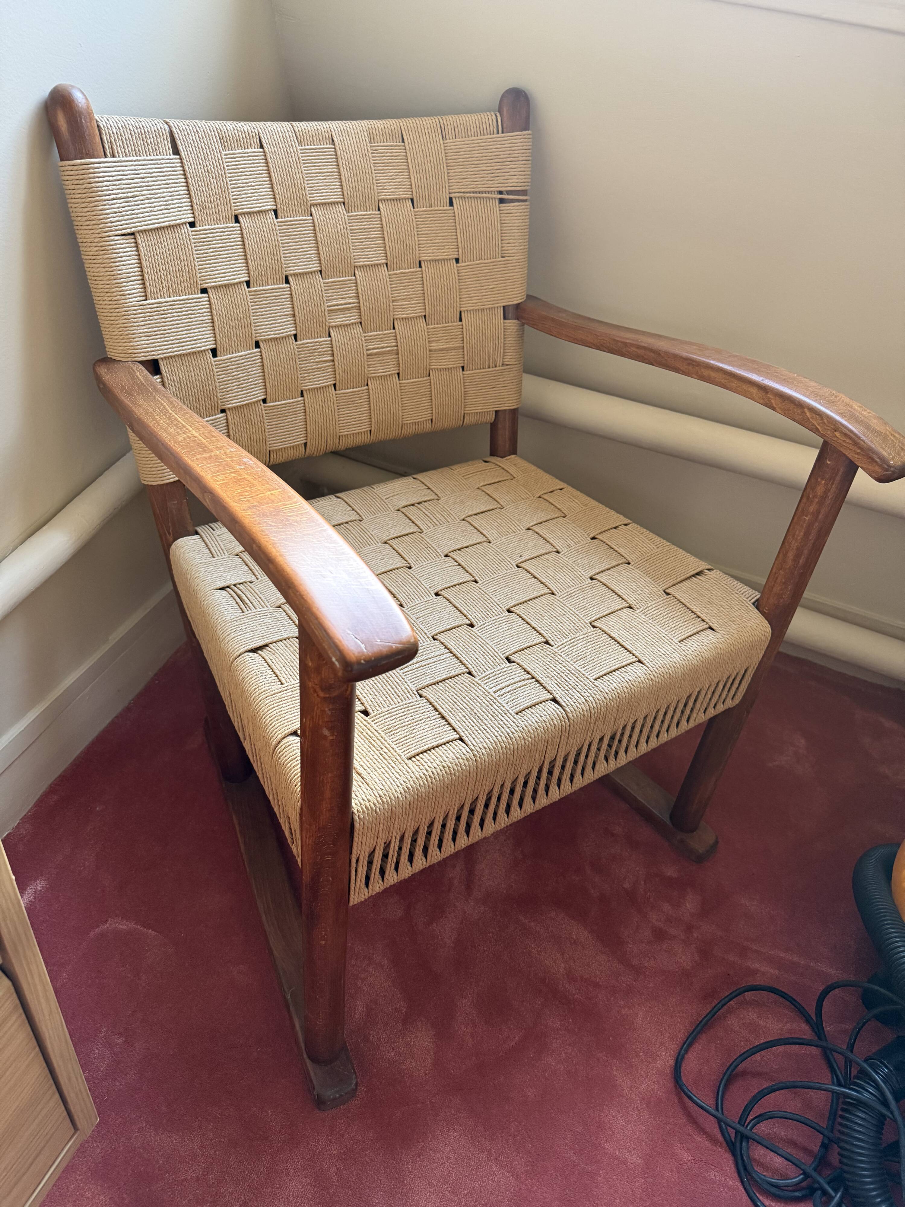 1940s armchairs by Frits Schlegel, Fritz Hansen Model 1641, Denmark 1