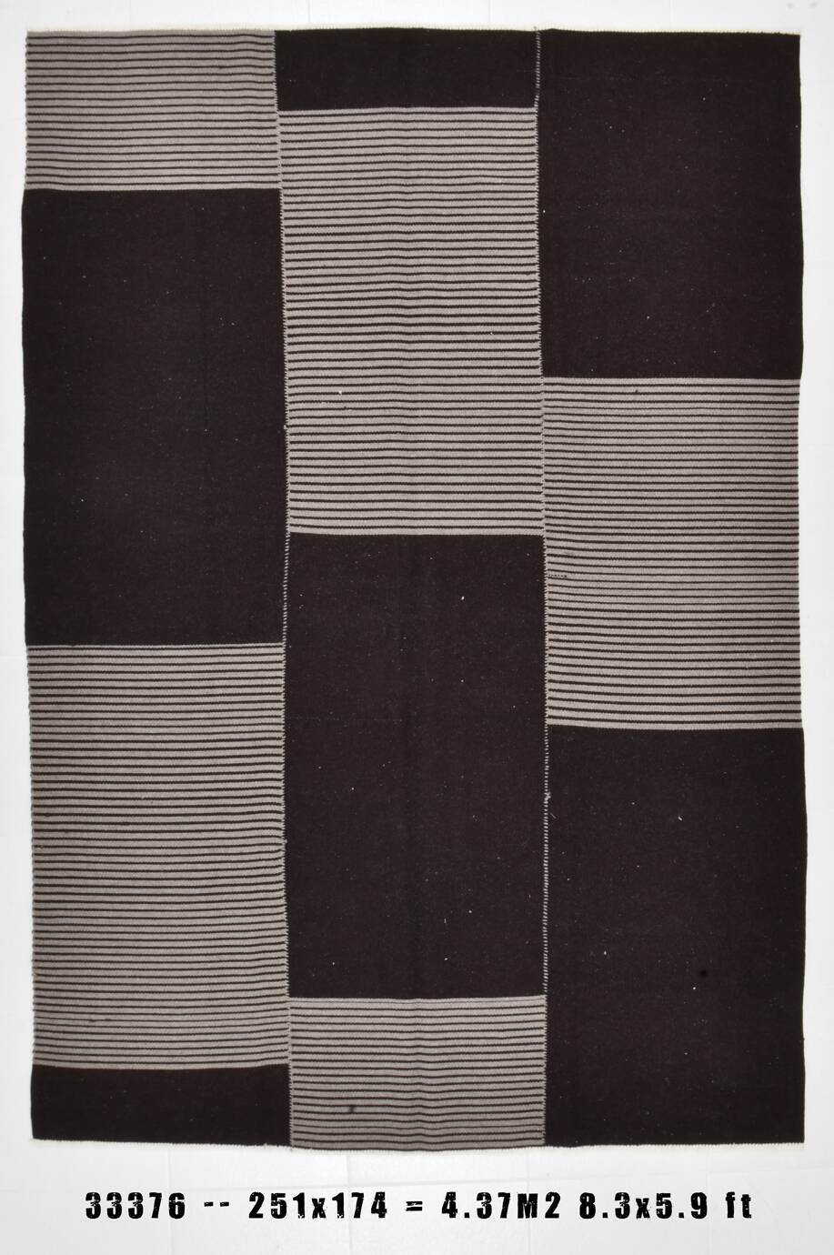 6x8 Modern Vintage Kilim Area Rug, 251x174Cm