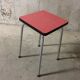 Stool in red formica 70s